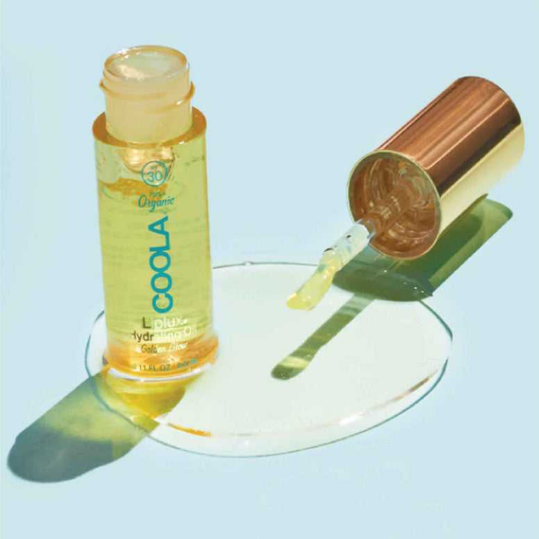 Coola Liplux Hydrating Oil SPF 30, Golden Glow, 3.2 ml